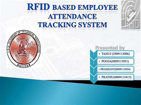 rfid based employee attendance tracking system ppt|rfid attendance ppt.